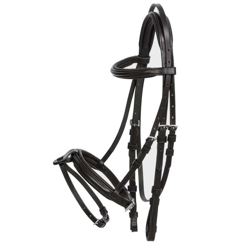 Equiline Pony Padded Flash Bridle - Black