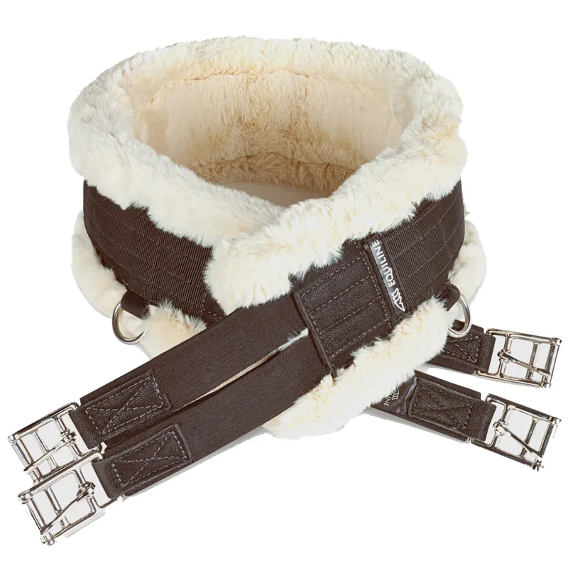 Equiline Pony Sheepskin Girth - Brown
