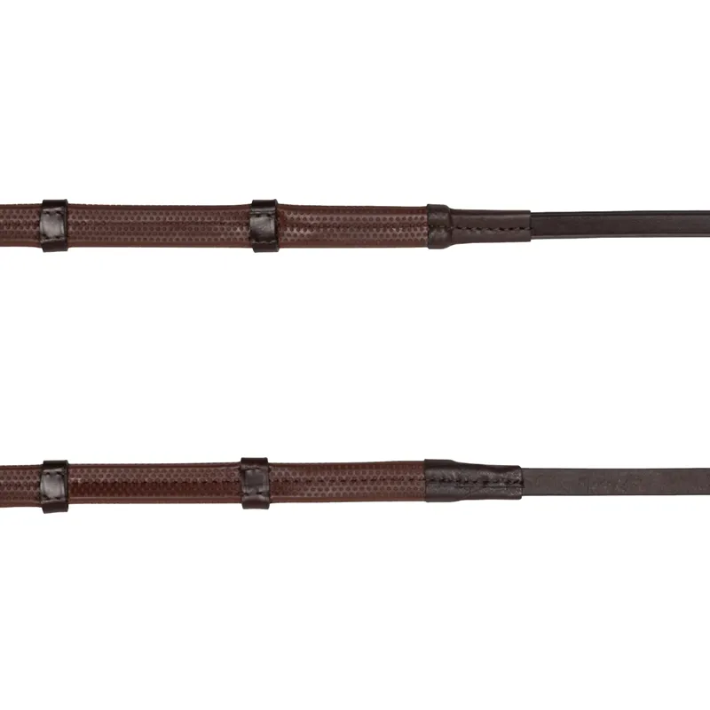 Equiline Pony Reins with Stoppers - Brown