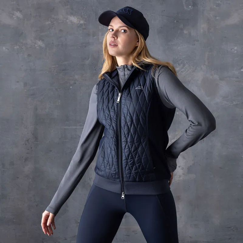 Equiline Eblyev Ladies Hooded Gilet - Blue-2