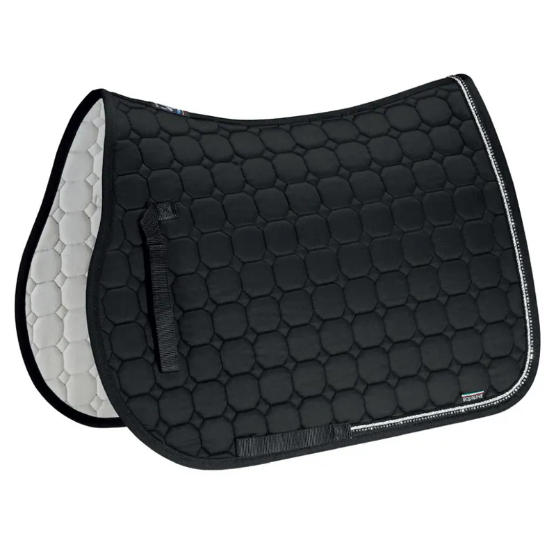 Equiline Rio Saddlecloth with Straps - Black