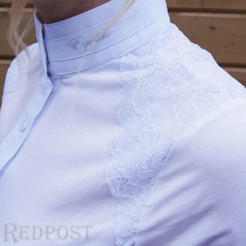 Equiline Aura Ladies Competition Shirt - White-1