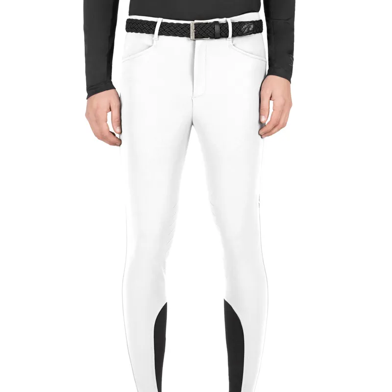 Equiline Walbertk Knee Grip Winter Mens Competition Breeches - White