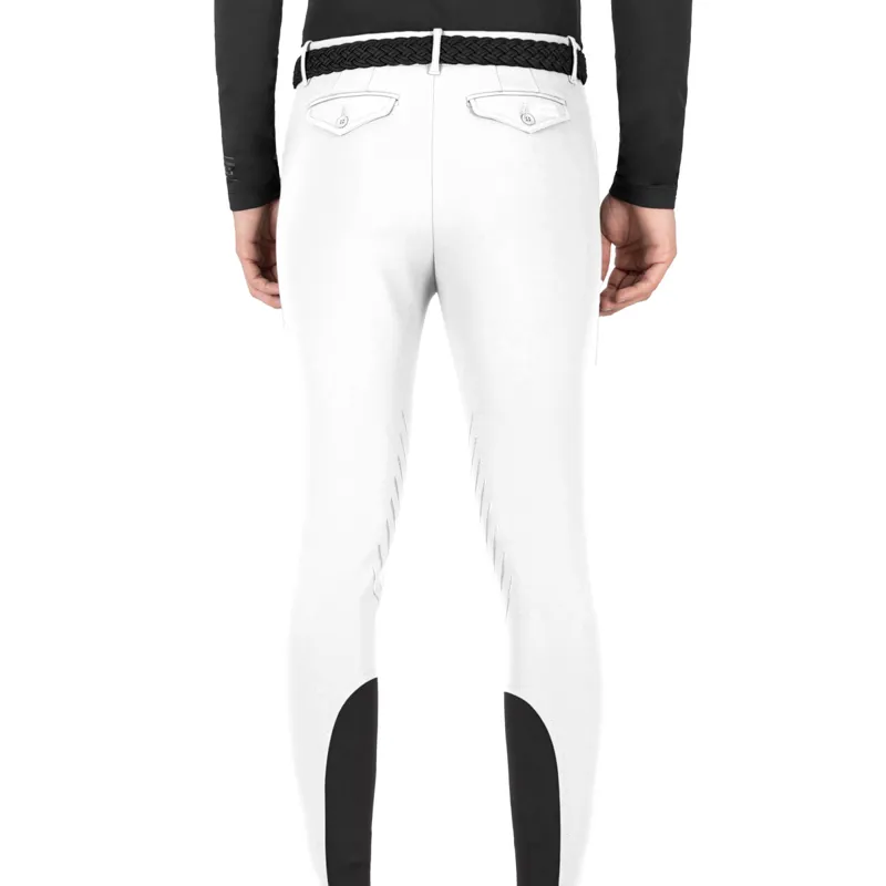 Equiline Walbertk Knee Grip Winter Mens Competition Breeches - White-1