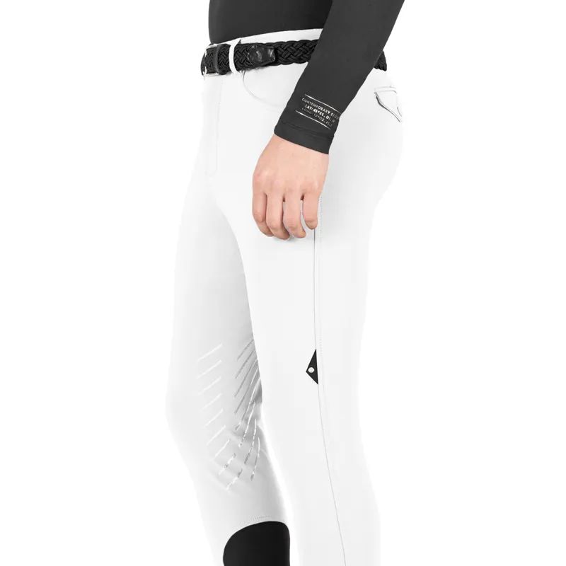 Equiline Walbertk Knee Grip Winter Mens Competition Breeches - White-2