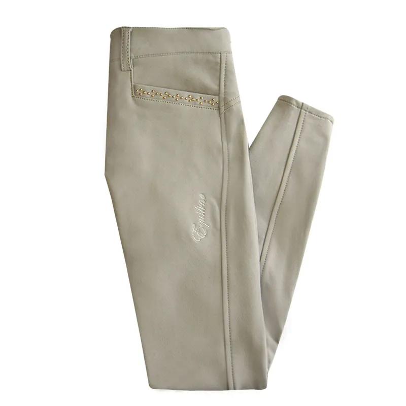 Equiline Emma Full Grip Girls Competition Breeches - Beige