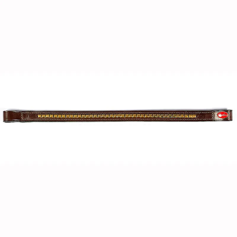 Equine Management Stephens Clincher Browband - Chestnut