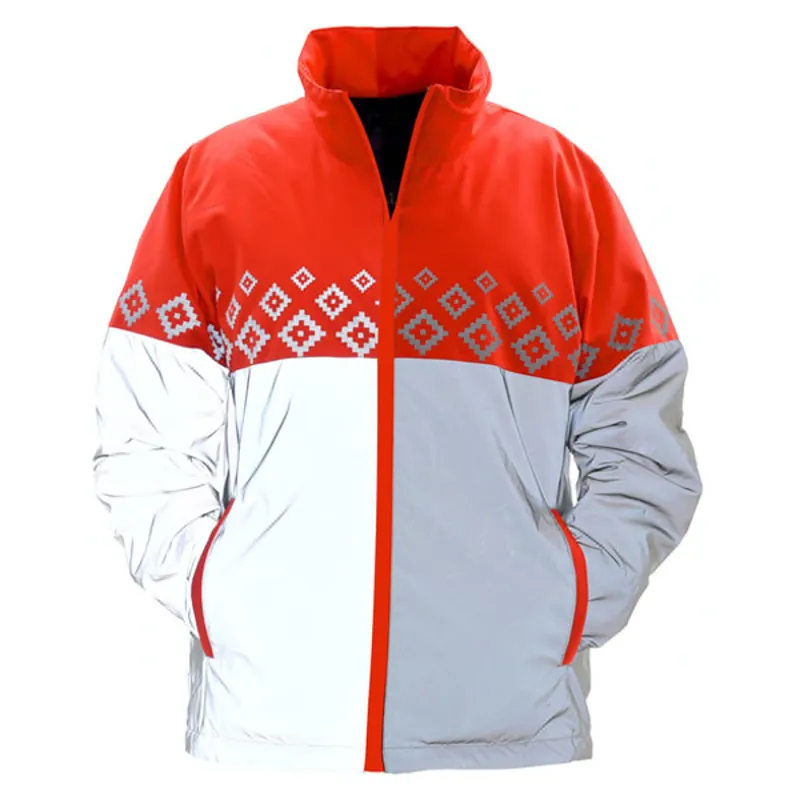 Equisafety Luminosa Reflective Reversible Junior Jacket - Red Orange