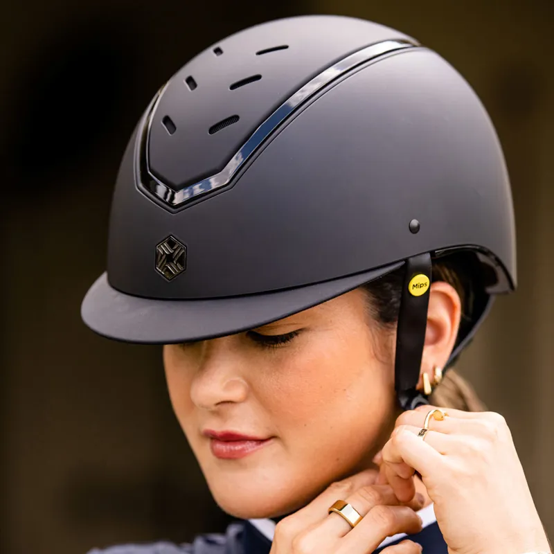Charles Owen EQx Kylo MIPS Riding Hat - Black Matte/Black Gloss-3