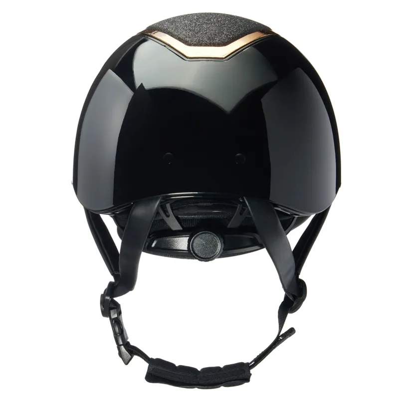 Charles Owen EQx Kylo MIPS Sparkly Riding Hat - Black Gloss/Rose Gold-1