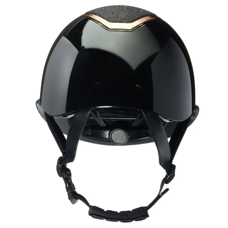 Charles Owen EQx Kylo MIPS Sparkly Wide Peak Hat - Black Gloss/Rose-1