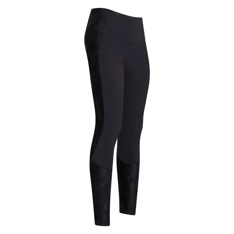 Euro-Star Breeze Full Grip Riding Tights - Black Camouflage