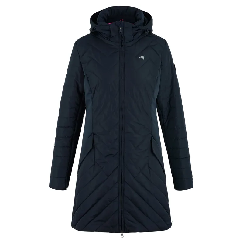 Euro-Star Mariella Ladies Long Parka Jacket - Navy