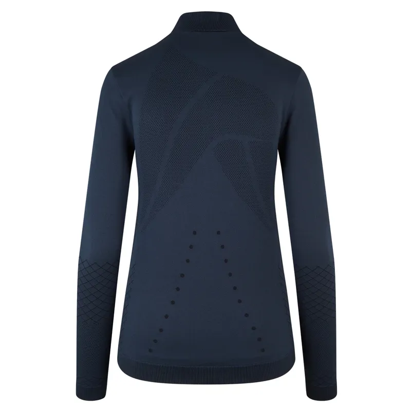 Euro-Star Frankie Long Sleeved Ladies Top - Navy-1