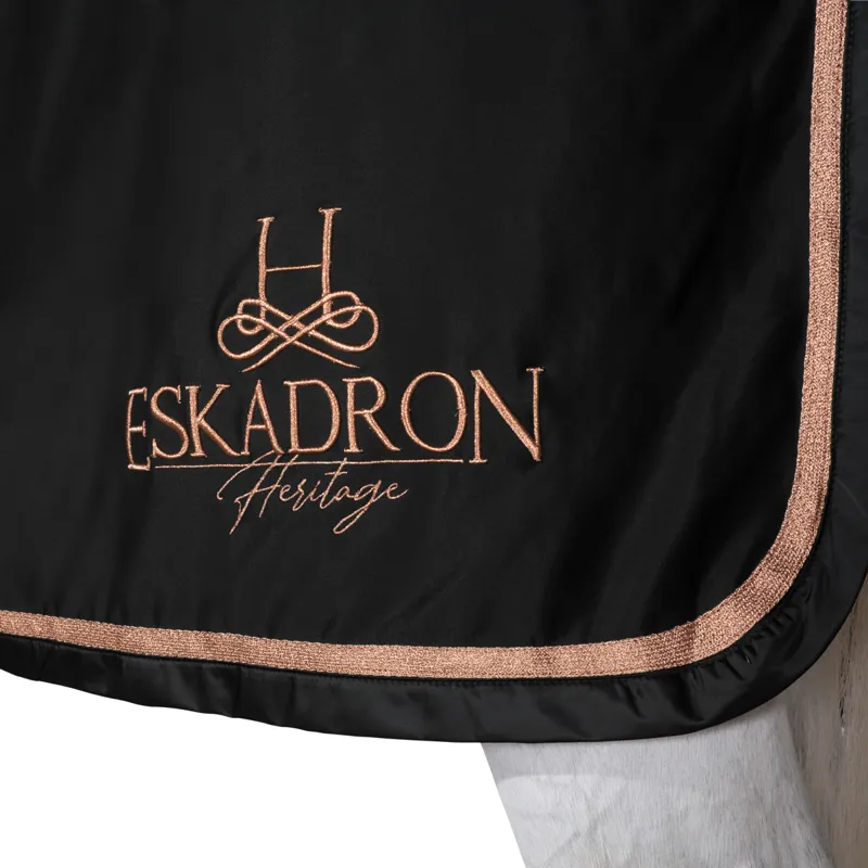 Eskadron Heritage Softshell Fleece Rug with Faux Fur Collar - Black-1