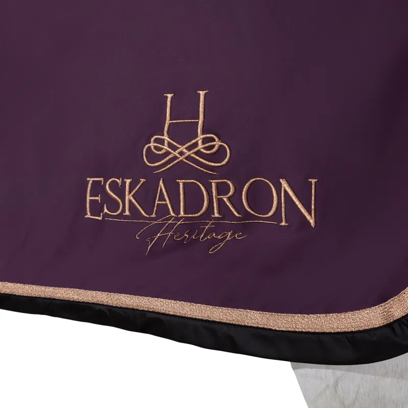 Eskadron Heritage Softshell Fleece Rug with Faux Fur Collar - Deep Berry-2