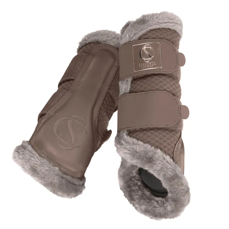 Eskadron Classic Sports Mesh Faux Fur Brushing Boots Deep Taupe