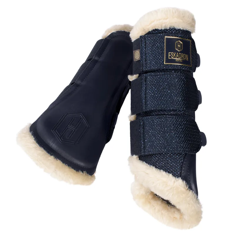 Eskadron Heritage Glitter Mesh Brushing Boots Navy