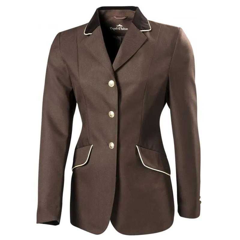 Equi-Theme Ladies Competition Jacket - Chocolate/Gold