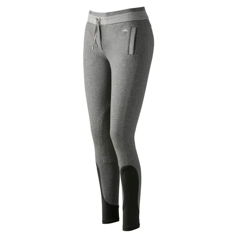 Equi Theme Pull On Cool Ladies Breeches Chine Grey Redpost