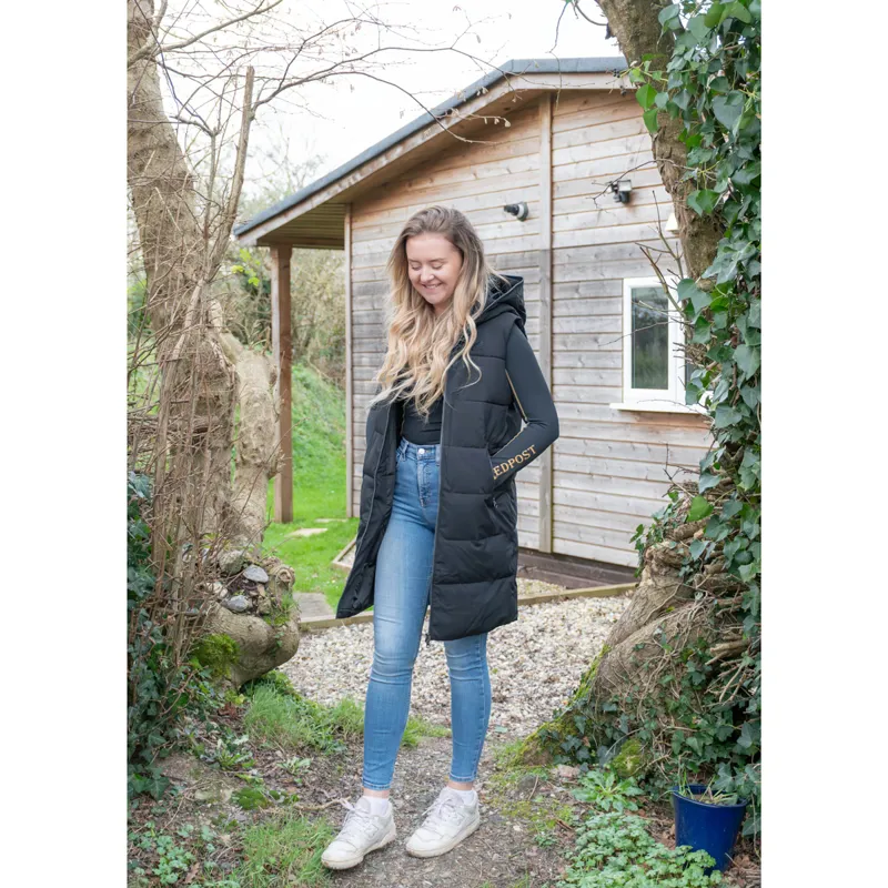 Euro-Star Laverri Ladies Long Gilet - Black-4