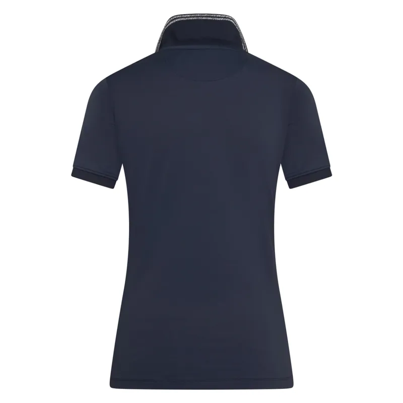 Euro-Star Gina Ladies Zip Polo Shirt - Navy-1