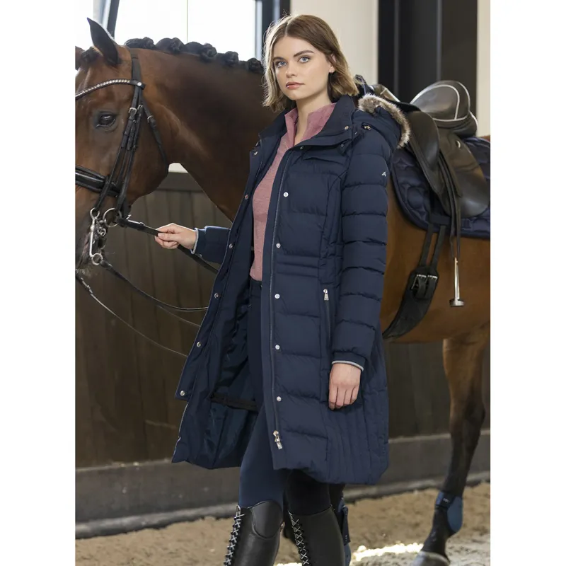 Euro-Star Fabiella Ladies Long Jacket - Navy-2