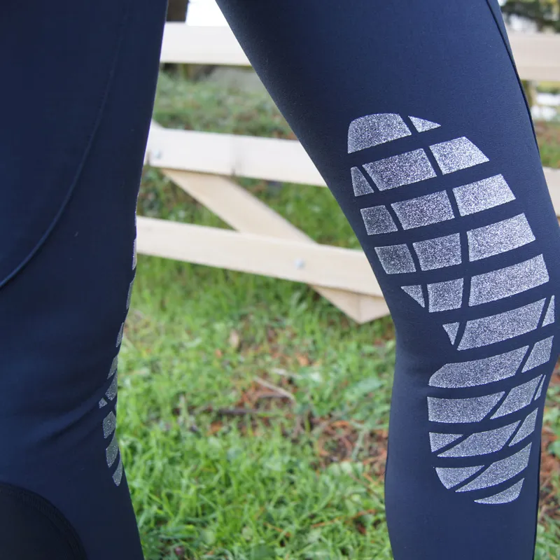 Euro-Star Deluxe Laura Knee Patch Ladies Breeches - Navy-4