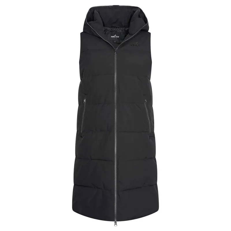 Euro-Star Laverri Ladies Long Gilet - Black