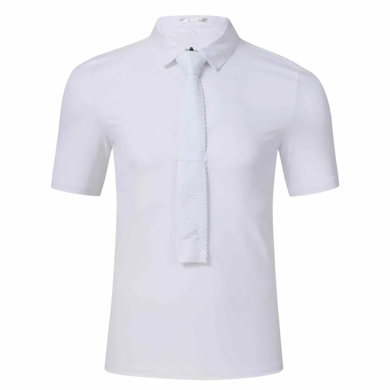 Euro-Star Valerio Mens Competition Shirt and Tie - White