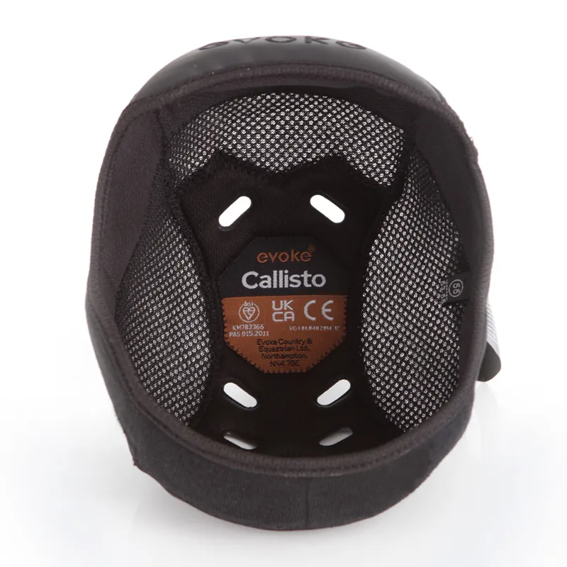 Evoke Callisto Removable Padded Riding Hat Liner - Black