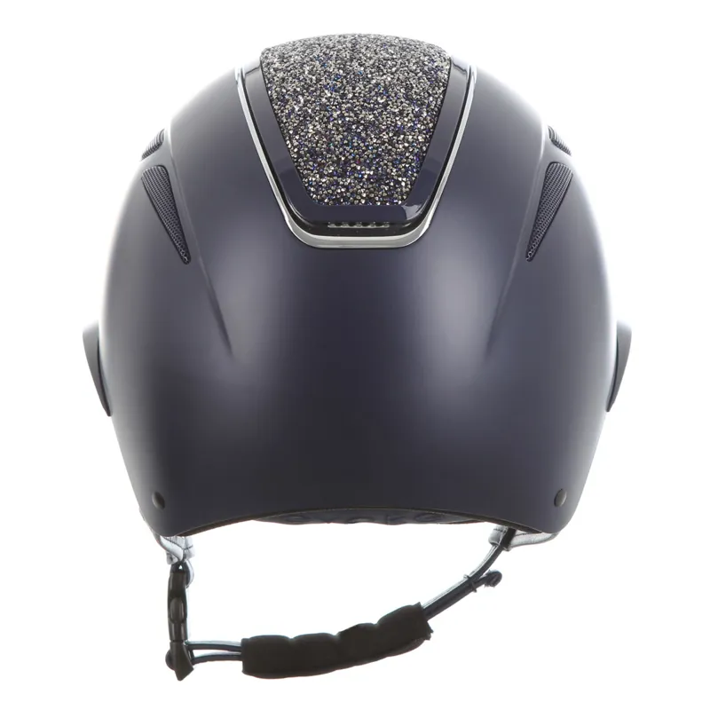 Evoke Callisto Wide Peak Riding Hat - Navy/Navy Crystal-1