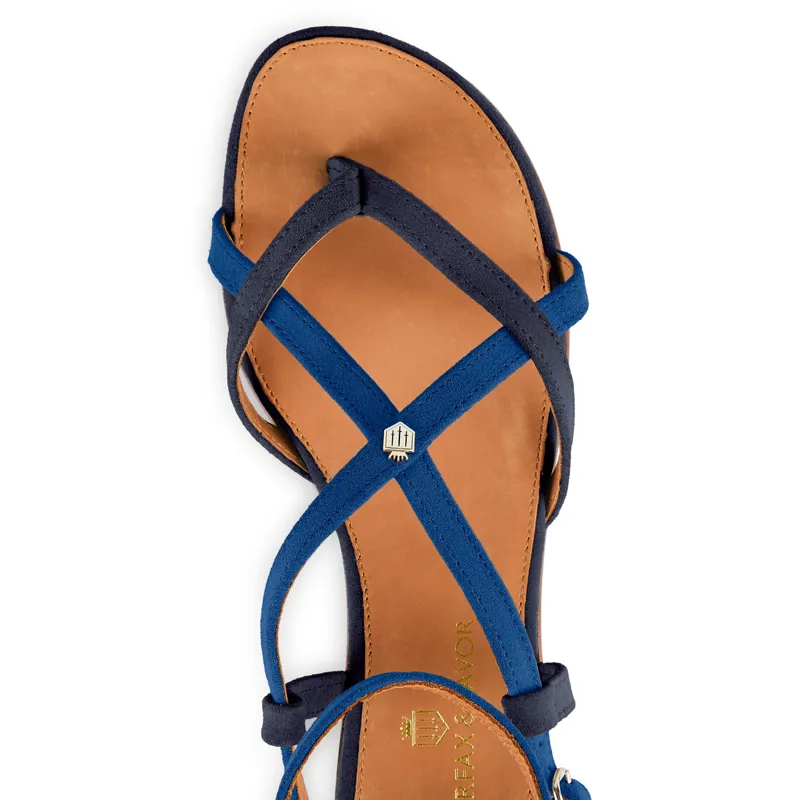 Fairfax and Favor Brancaster Sandals - Stockist Exclusive Porto Blue/Navy-2