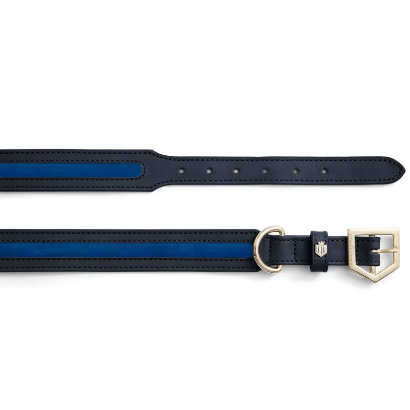 Fairfax and Favor Hampton Dog Collar - Porto Blue/Navy-1