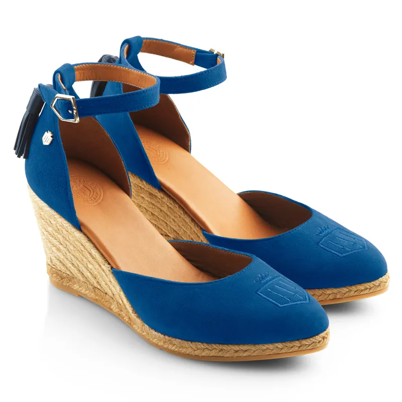 Fairfax and Favor Monaco Espadrille Wedges - Porto Blue