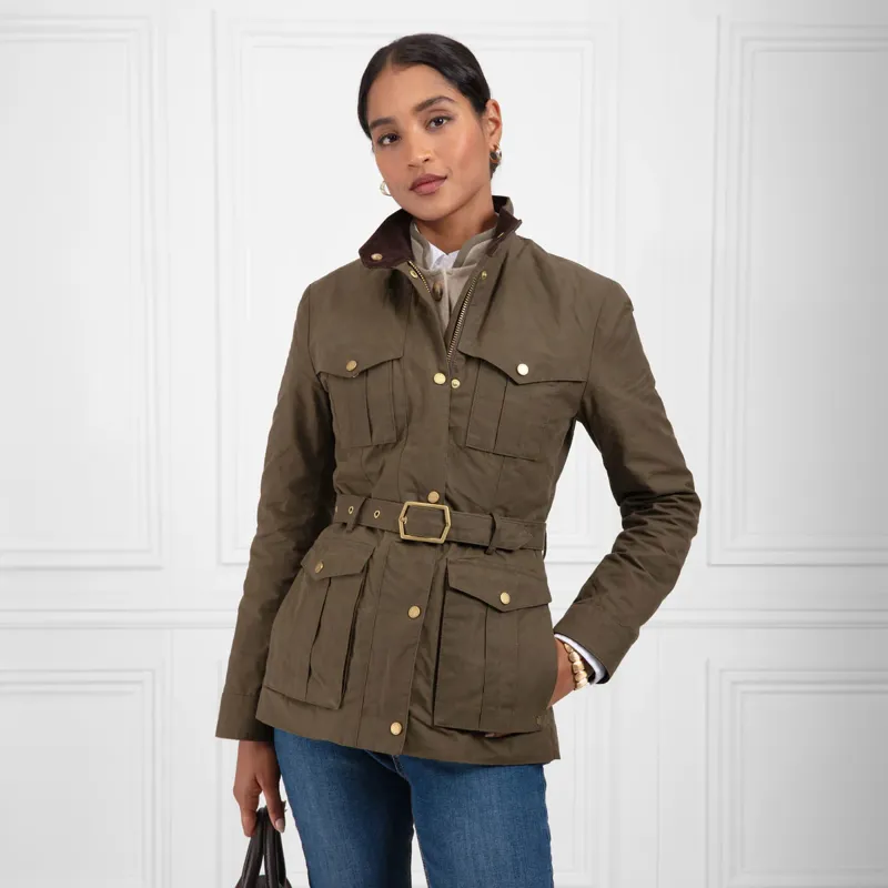 Fairfax and Favor Sadie Ladies Wax Jacket - Khaki