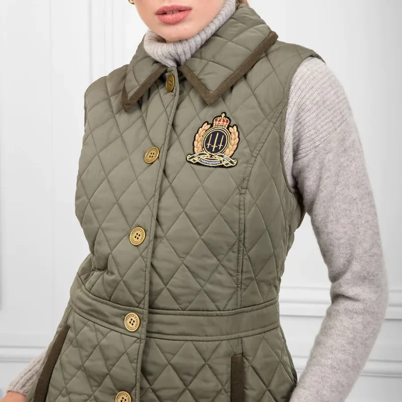 Fairfax and Favor Bella Ladies Quilted Gilet - Sage-2