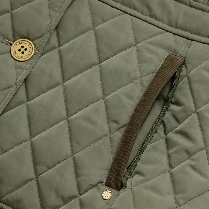 Fairfax and Favor Bella Ladies Quilted Gilet - Sage-3