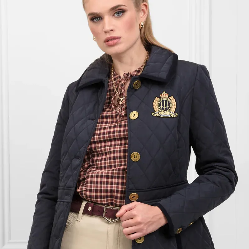 Fairfax and Favor Bella Ladies Quilted Jacket - Navy-1