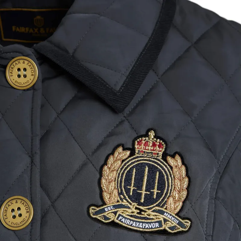Fairfax and Favor Bella Ladies Quilted Jacket - Navy-3