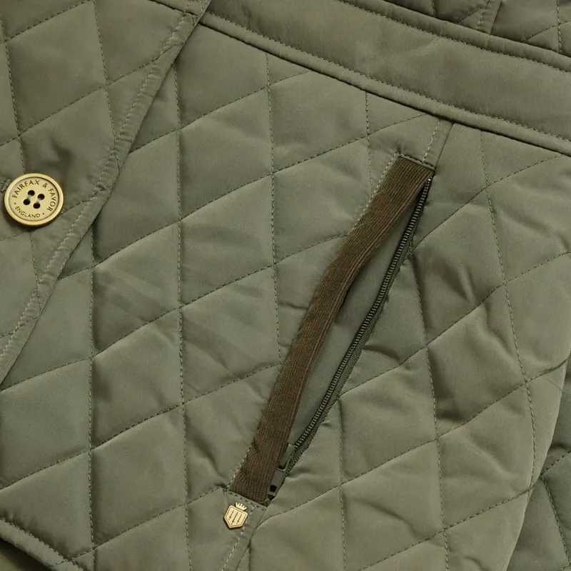 Fairfax and Favor Bella Ladies Quilted Jacket - Sage-6