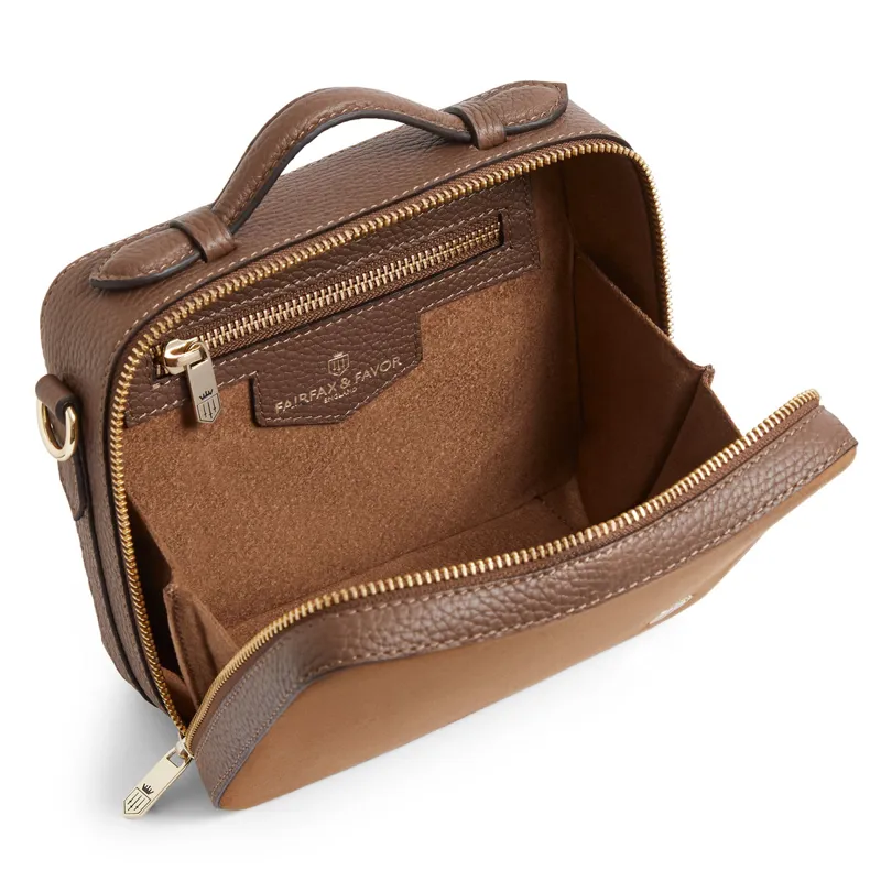 Fairfax and Favor Buckingham Crossbody Bag - Tan Suede-3