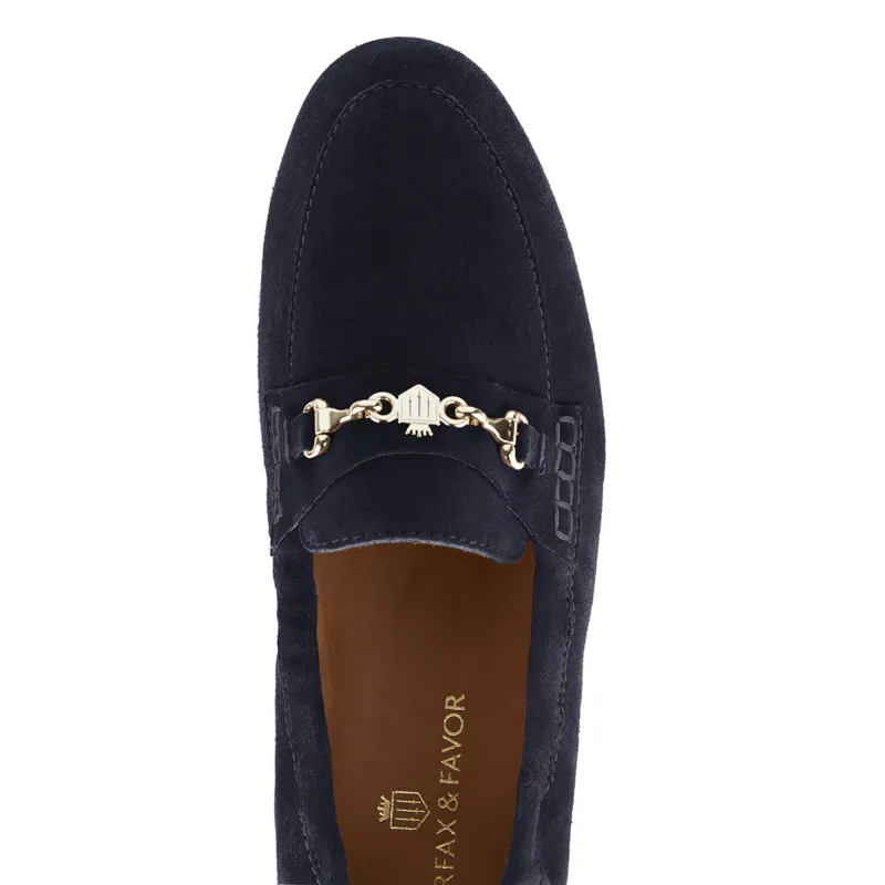 Fairfax and Favor Newmarket Ladies Loafers - Navy-2