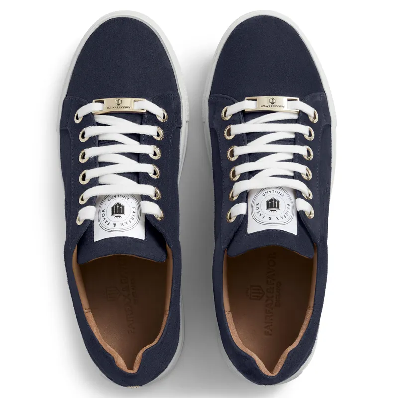 Fairfax and Favor Richmond Ladies Trainers - Navy Suede-3
