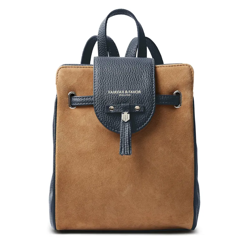Fairfax and Favor Mini Windsor Backpack - Tan/Navy-1