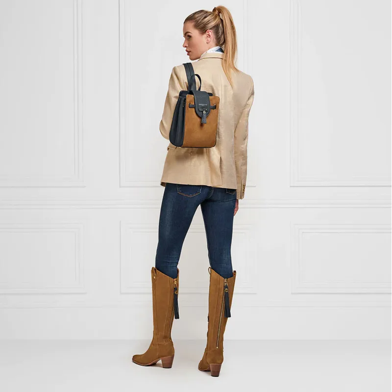 Fairfax and Favor Mini Windsor Backpack - Tan/Navy-4