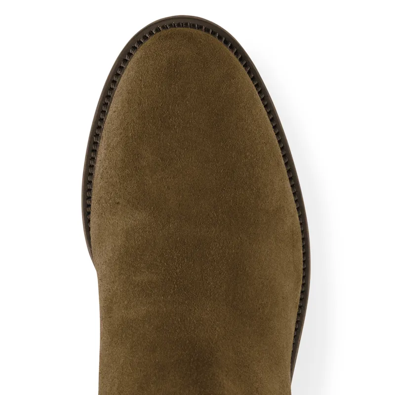 Fairfax and Favor Regina Heeled Boots - Olive Suede-4