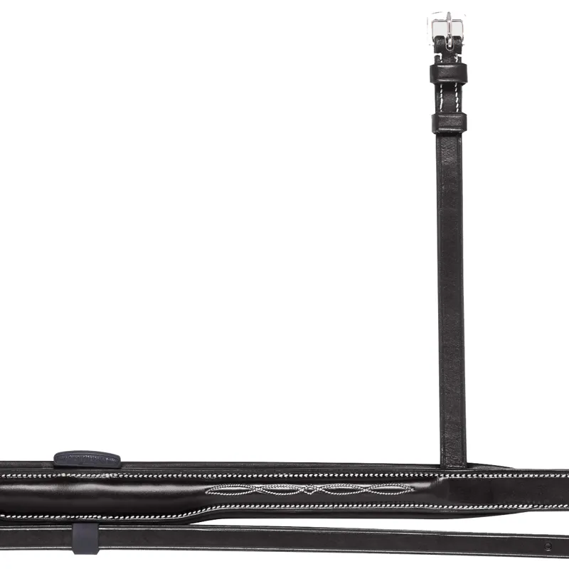 Equiline NB0450 Fancy Stitch Shaped Noseband with Removable Flash - Black-2