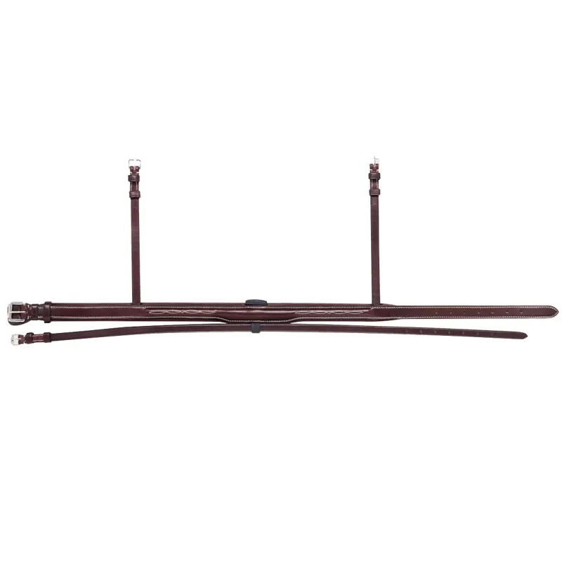 Equiline NB0450 Fancy Stitch Shaped Noseband with Removable Flash - Brown