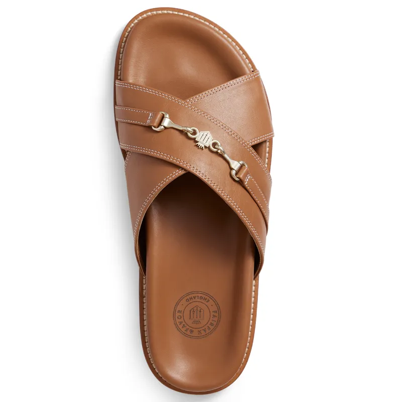 Fairfax and Favor Southwold Ladies Footbed Sandals - Tan-5